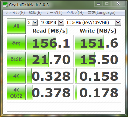 eSATAのRAID5運用のHDD…