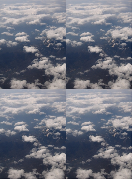 雲がもくもく…どの辺だろう？