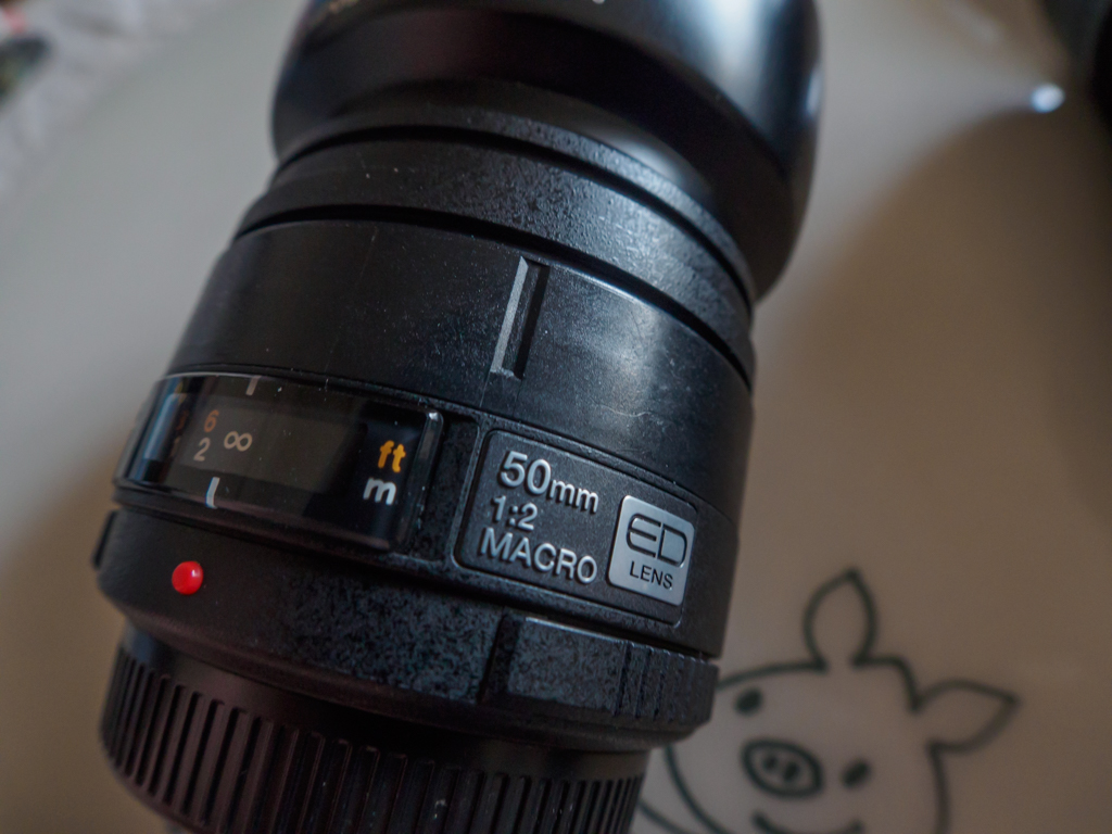 50mmマクロ、真っ黒…